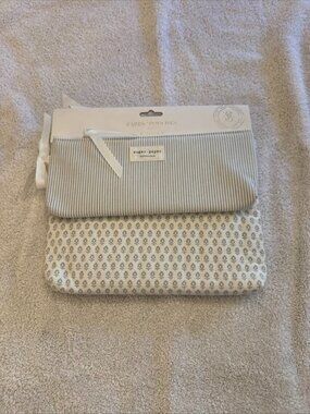 Sugar Paper Essentials 2 Pack Fabric Pouch Set White/Blue